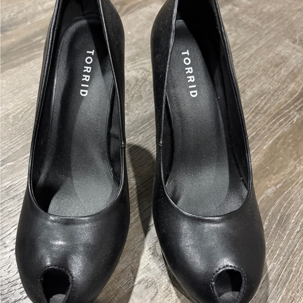 Torrid Black Peep Toe Heels